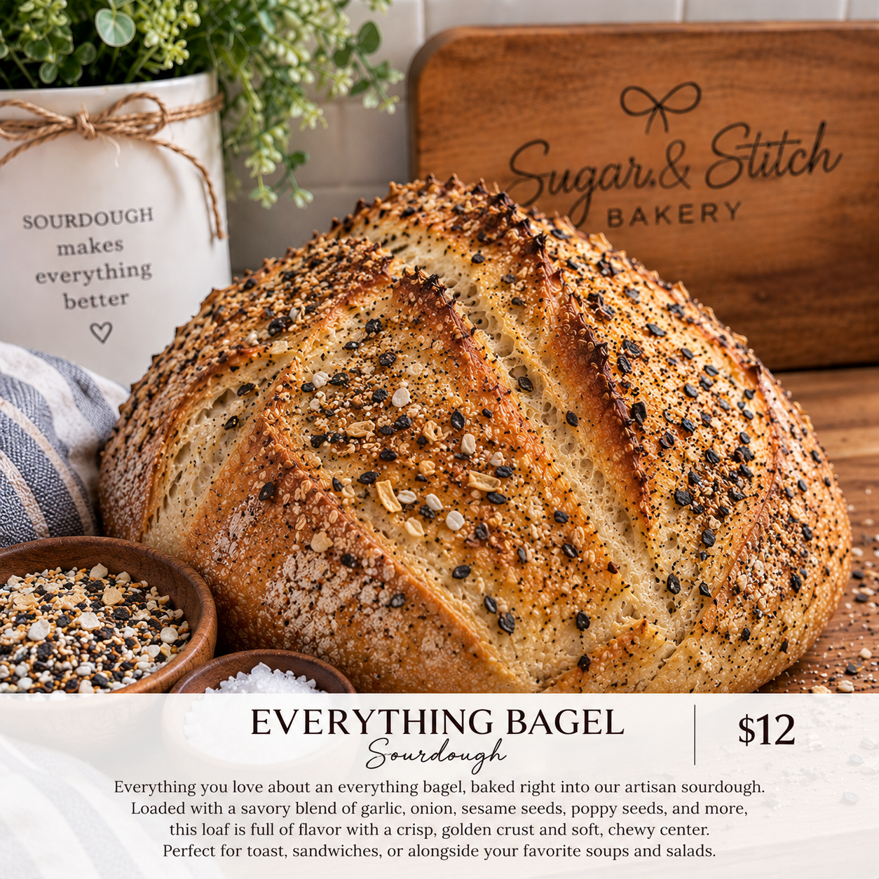 Everything Bagel Sourdough